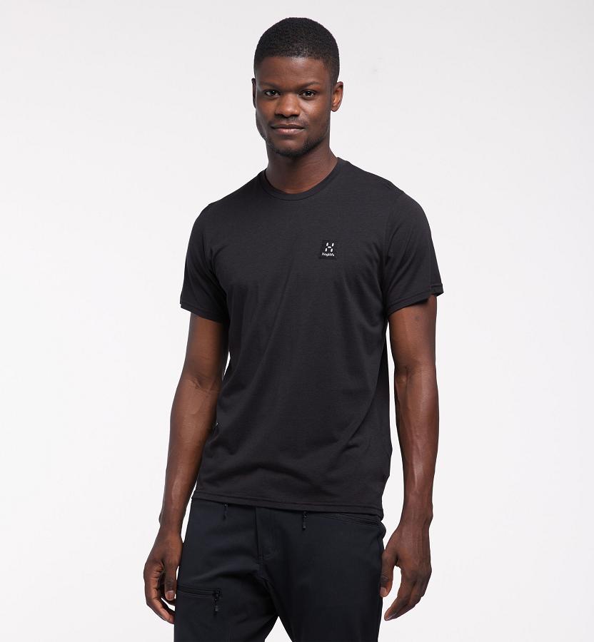 Haglöfs Mens Lyocell T-Shirt Black New Zealand 10247WATY